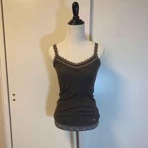Abercrombie & Fitch // brown lace tank // Small